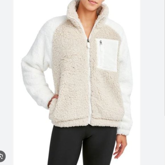 SAGE Women’s Teddy Polar Fleece Zip Front Jacket in Cloud, S - Picture 1 of 13